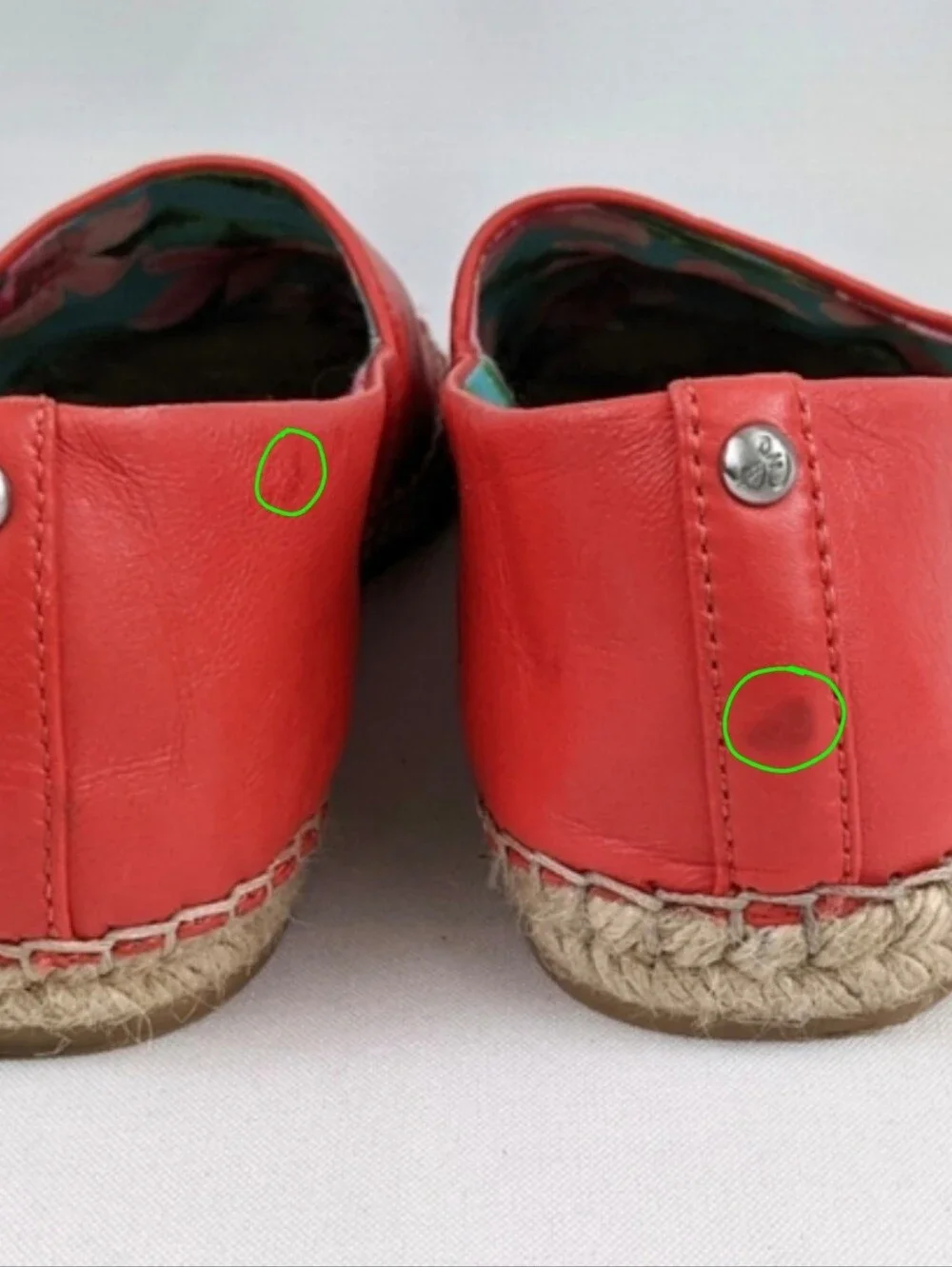 Sam Edelman Lynn Leather Espadrille Jute Toe Cap Slip On Beachy Coastal Orange 8